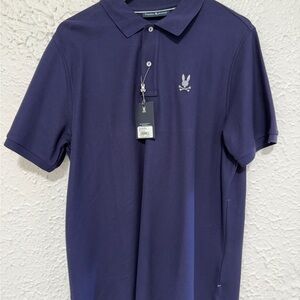 Psycho Bunny Men's Dark Blue Polo Shirt
